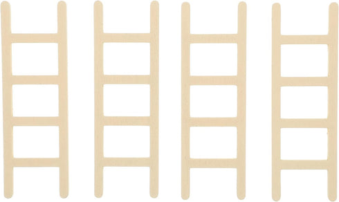 Toyvian Mini Wooden Step Ladder, Mini Wood Doll House Ladder, 1: 12 Miniature Ladder, DIY Craft Accessory, for Doll House Accessories, Fairy Furni...