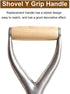 Shovel D Grip Handle, Solid Iron Shovel Handle Reusable Y Grip Replacement Accessories with Wooden Grip for Garden Digging Raking Tool(Silver)...