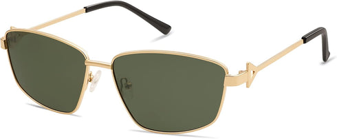 Retro Polarized Sunglasses Vintage Rectangular Metal Frame Sun Glasses AP3635...