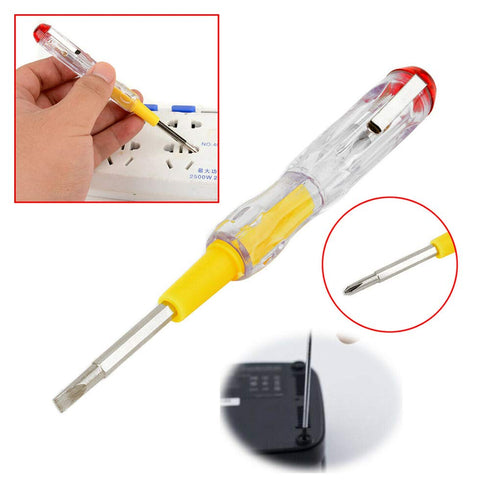 2 Pcs Multifunction LED Electric Test Tester Pen 100-500V Screwdriver Voltage Detector Probe Tool for Household Electrician Circuit Test...