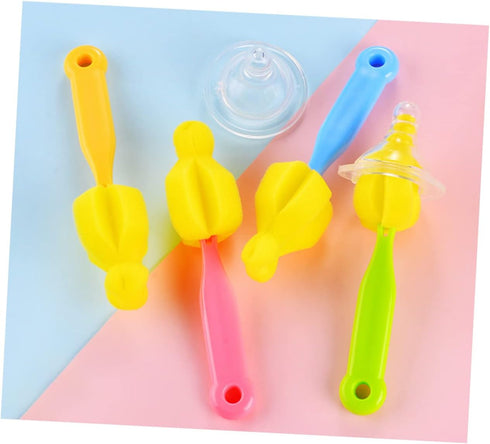 Set Pacifier Bottle Brush Bottle Brush Pacifier Cleaning Supplies Bottle Cleaner Brush Milk Bottle Cleaning Brush Tumbler Cup Brush Sponge Glass...