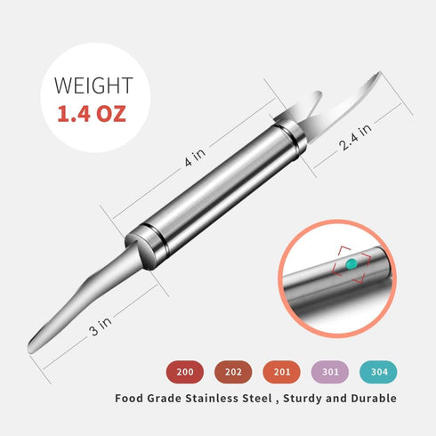 2PC Shrimp Deveiner Tool Stainless Steel Shrimp Deveining Tool Efficient Shrimp Peeler and Deveiner Tool Portable Shrimp Cleaner Shrimp Knife for ...