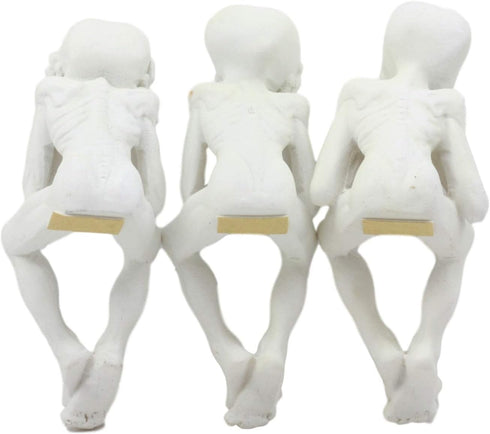 Ebros Glow in The Dark See Hear Speak No Evil Alien Shelf Sitters Set of 3 Extra Terrestrial Creatures Alien Figurines...
