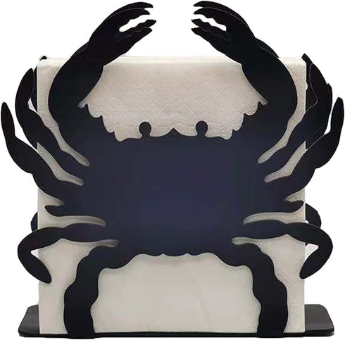 Crab Design Napkin Holder for Table, Modern Metal Iron Dispenser Organizer fit Tissue Paper Mail Bills, Tabletop Napkin Holder Stand for Home Kitc...