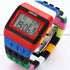 Rainbow Building Blocks Digital LED Light Ladies Men's Waterproof Sport Watch LED087...