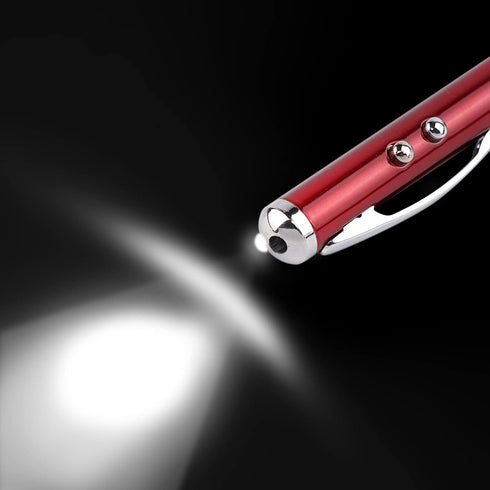 Metal Multi-Function Pen, Touch Screen Stylus, Flashlight with White Light, Infrared, Creative Christmas and Birthday Gifts (1 Silver)...