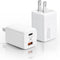 USB C Wall Charger Fast Charger Block, 2-Pack TI-TOO 20W Dual Port Power Adapter, Quick Charge 3.0 USB Type c Power Delivery Charging Plug Compati...
