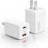 USB C Wall Charger Fast Charger Block, 2-Pack TI-TOO 20W Dual Port Power Adapter, Quick Charge 3.0 USB Type c Power Delivery Charging Plug Compati...