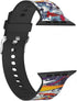 LS Apple Watch Band Compatible with 42mm/44mm/45mm , Soft Silicone Painted Pattern iWatch Band for Apple Watch Series 7 Series 6 Series SE Series ...