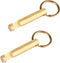 2PCS Solid Brass Keychain Beer Bottle Opener with Brass Key Rings Handcrafted in Brass Copper,?KPQ-502L?, small, Gold...