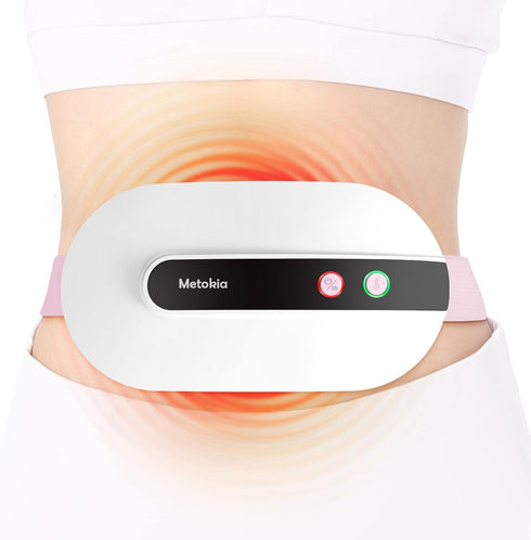 Portable Cordless Heating Pad, Heating Pad for Back Pain with 3 Heat Levels & 3 Vibration Massage Modes, Portable Electric Fast Heating Belly Wrap...