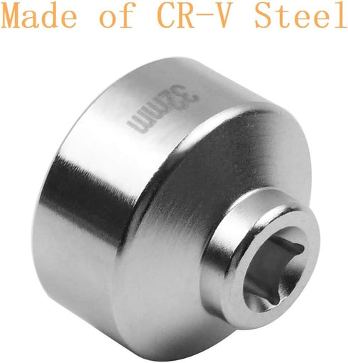 Heavy Duty 32mm 6-Point Socket, Low Profile Oil Filter Wrench?3/8" Drive Oil Filter Removal Tool For GM, Volkswagen, Pontiac Chevrolet, Saturn, Po...