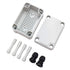 MAKERELE Outside Electrical Box Waterproof Grey 3.74”2.56”2.17” (956555mm) IP67 Small Project ABS Plastic Case with 2 NPT 1/4” Glands...