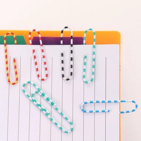 2 Inch Jumbo Paper clips, 300Pcs Large PaperClips, Colored Striped Paper Clips, Great for Office, School, Home and Personal Use...
