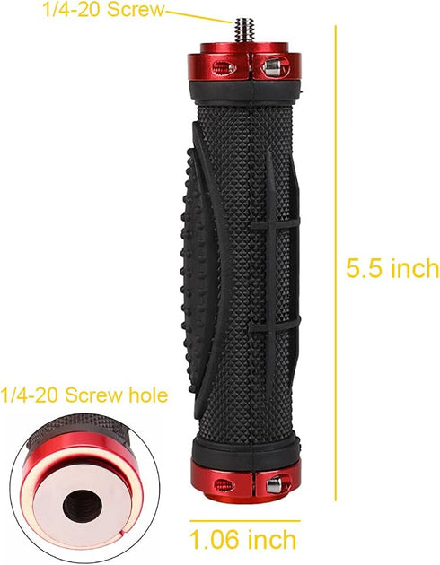 Camera Handle Grip Support Mount Universal Stabilizer Holder Stand with 14-20 Thread for Digital Video Camera Camcorder Action Camera LED Video Li...