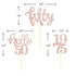 24 Pcs Rose Gold Glitter 50th Birthday Cupcake Toppers for 50th Birthday Celebrating Party Decorations...
