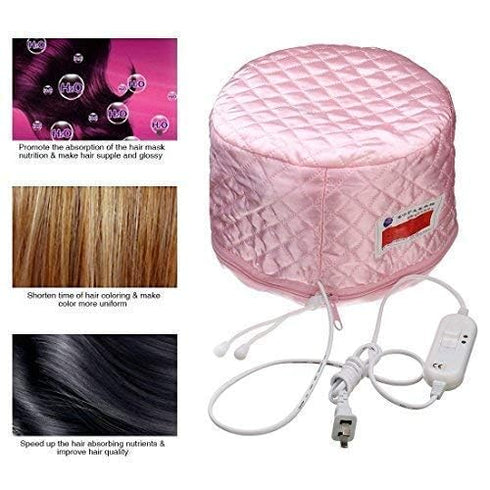MELVIS Hair Care Thermal Head Spa Cap Treatment with Beauty Steamer Nourishing Heating Cap, Spa Cap For Hair, Spa Cap Steamer For Women (PINK)...