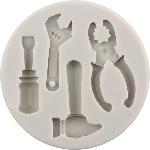 Hand Tools Silicone Mold Construction Tools Chocolate Fondant Molds Combination Wrench Molds For Cake Decorating Cupcake Topper Sugar Candy Chocol...