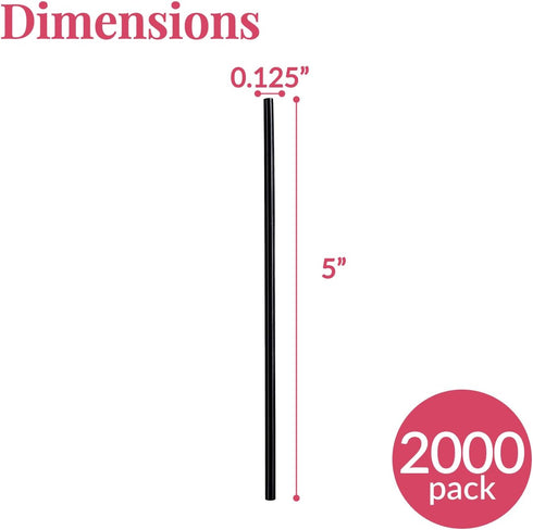 Prestee Plastic Coffee Stirrers, 2000ct, 5" - Plastic Straws, Drinks and Coffee Stir Sticks, Cocktail Swizzle Sticks, Disposable Stir Stick, Drink...