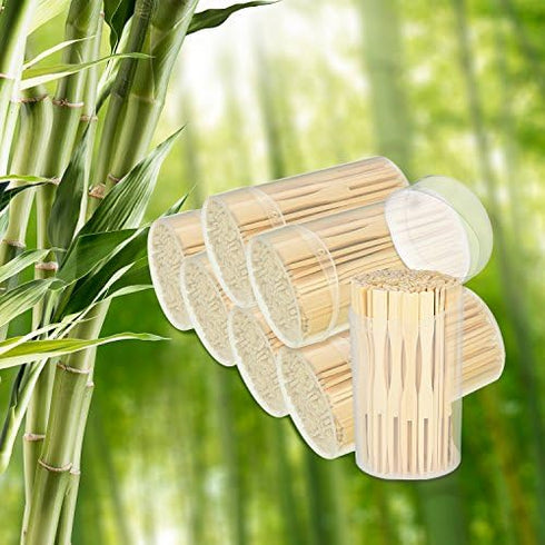 Jovitec 220 Pcs Mini Bamboo Forks 3.5 Inch Appetizer Cocktail Forks Bulk disposable Wood Toothpicks Double Prong Charcuterie Picks for Birthday Pa...