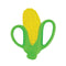Infantino Lil' Nibbles Textured Silicone Teether - Sensory Exploration and Teething Relief with Easy to Hold Handles, Corn...