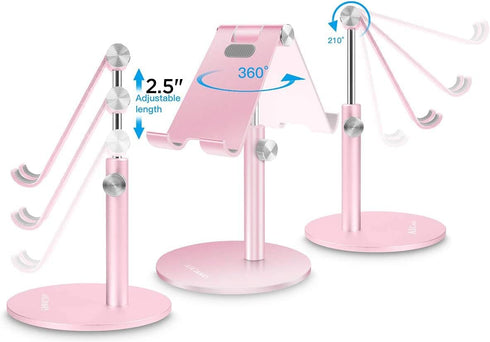 AICase Tablet/Phone Stand, Universal Multi-Angle & Height Adjustable Stand, Desktop Holder for iPad Pro 10.5/9.7/12.9, Air Mini 2 3 4, All Smartph...