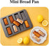 Mini Bread Pan Carbon Steel Cake Bread Mold Baking Pan Financier Baking Pan 8-Cavity for Oven Baking Mini Bars, Granola Bar Cornbread(Black)...