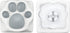 MAYL 2 Pack Keyboard Keycaps Metal and Rubber Keycaps White Keycaps Cute Cat Paw Keycap Kawaii Keycaps Custom Keycaps with Keycap Puller (White Ba...