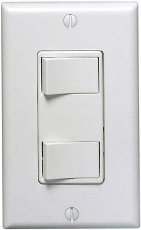 Leviton 1754-W Decora Dual Rocker Combination Switch, White......