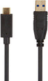 Monoprice - 138610 USB 3.0 Type-C to Type-A Cable - 6 Feet - Black, for Nintendo Switch, Samsung Galaxy S10 S9 S8 Note, Android Google Pixel - Sel...