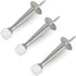 HOMOTEK 3 Pack Heavy Duty Solid Rigid Door Stop with Soft Rubber Tip, Zinc Die Cast Door Stopper Protect Wall & Door, Satin Nickel...