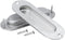Mesee 2 Packs Flush Sliding Door Handles with Fixing Screws, Stainless Steel Recessed Oval Drawer Pull Handle Concealed Finger Pulls for Wardrobes...