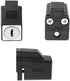 2 Pack Sliding Window Stopper Lock with 2 Keys - for Thickness 1/4" Small Frame Edge Clamp, Aluminum Alloy Windows Frame Locking Tool for Home Off...