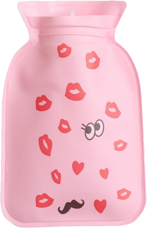 DOIITIEN Pain Relief Hot Water Bottle with Soft Cover 1.0L Rubber Hot Water Bag for Neck Shoulder and Hand Feet Warmer Menstrual Cramps Hot Compre...