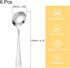 uxcell 6Pcs Stainless Steel Soup Spoon 5.1 Inch Tea Spoons Round Dinner Spoons Dessert Spoon for Dinner Bouillon Coffee Soup, Silver...