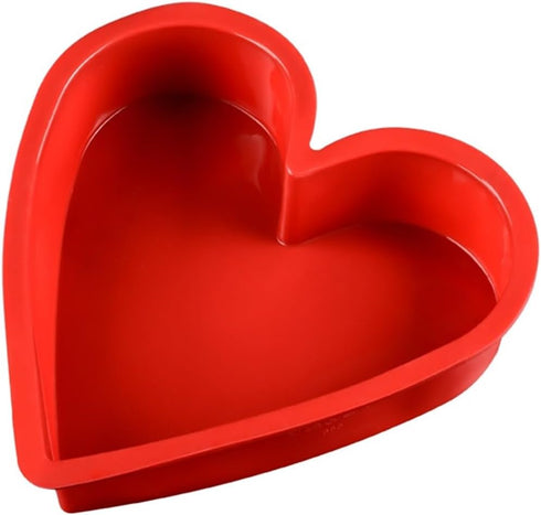 Large Heart Cake Pan Silicone Mold (9-inch), Baking Bakeware Tray for Romantic Day, Birthday Party, Valentine's Day, Make for Fondant Cake, Pie, T...