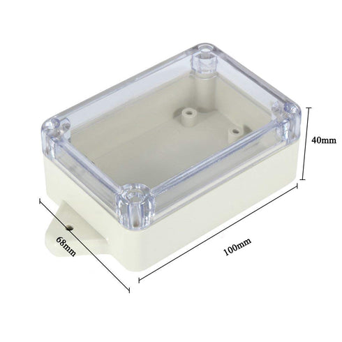 YXQ 100x68x40mm ABS Junction Box Transparent Cover,3Pcs IP65 Waterproof Plastic Project Enclosure Case w Hole Cable Wire Connect Power Wall Hang...
