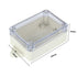 YXQ 100x68x40mm ABS Junction Box Transparent Cover,3Pcs IP65 Waterproof Plastic Project Enclosure Case w Hole Cable Wire Connect Power Wall Hang...