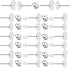 160 PCS 925 Sterling Silver Plated Earrings Posts Flat Pad Hypoallergenic Flat Pad Earring Studs with 925 Sterling Silver Earring Backs and Rubber...