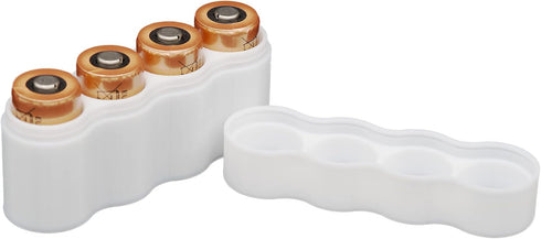 Slimline CR123a Battery Case, Soft Durable Material - Pack of 2 (Holds 4 Batteries)...