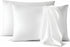 Micropuff Standard Size Pillow Cases Open Enclosure - 2 Pack - Soft and Breathable Hypoallergenic Pillow Cover. Pillowcase Protects Against Stains...