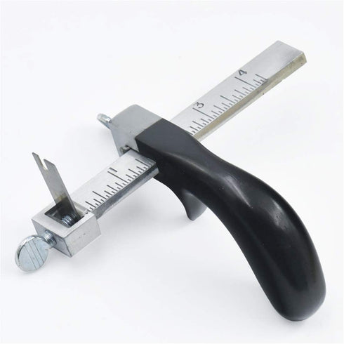 Aluminum Alloy Strip and Strap Leather Belt Cutter Leather Hand Cutting Tool with 3 Blades...