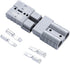 2pc Battery Quick Connector Kit 50a Plug Connect Disconnect Winch Trailer (50A 6AWG -Grey)...