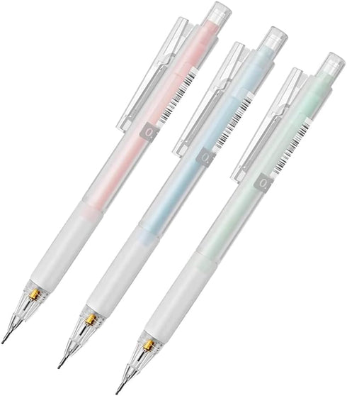 3 Pcs Automatic Retractable 0.5mm Mechanical Pencils for Office Drafting - Propelling Pencils for Classroom/Home Use...