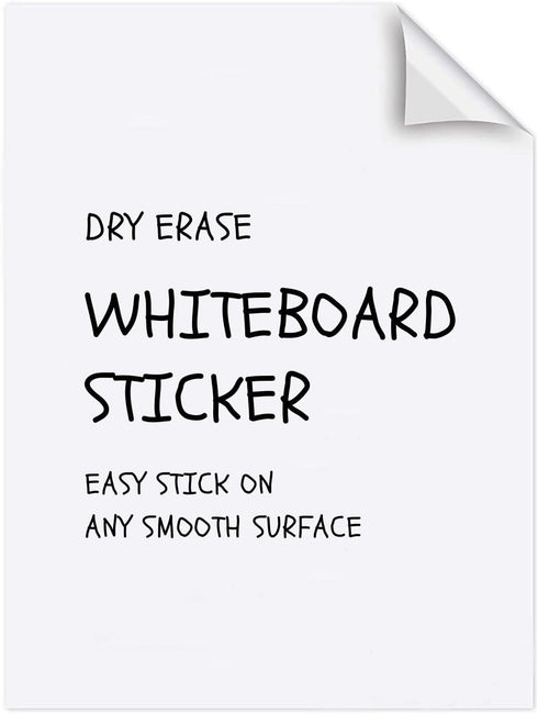 AcrossSea White Dry Erase Sheets - 6 Sheets of A4 - Adhesive Whiteboard Wallpaper Decal - White Board Contact Paper for Refrigerator, Desk, Office...