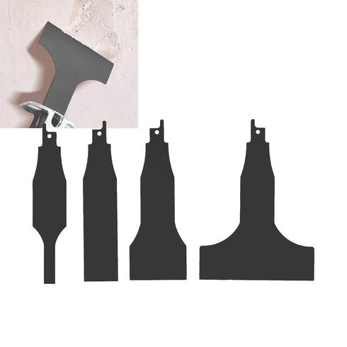 4PCS Reciprocating Saw Scraper Blade, Sawzall Scraper Blades, Tile Floor Cleaning Scraper, Multifunctional High Carbon Steel Tile Cleaning Tools, ...