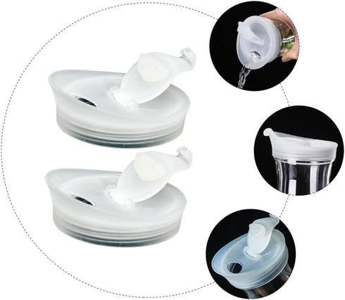 HOMSFOU 2pcs Glass Water Pitcher Lids Water Carafes Lids Tea Pitcher Spout Lids Lemonade Pitcher Lids Juice Pitcher Lids Water Jug Lids Bistro Pit...
