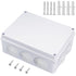 Zulkit Junction Box ABS Plastic Dustproof Waterproof IP65 Universal Electrical Boxes Project Enclosure White 7.9 x 6.1 x 3.1 inch (200 x155 x 80mm...