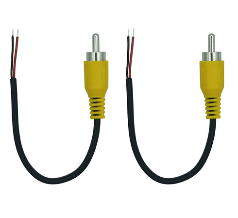 Speaker Wire RCA Male Plug Connector Jack Adapter to Bare Wire Open End Audio Video AV RCA Cable for Amplifier Receiver Speaker...