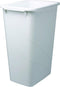 Knape & Vogt QT50PB-W 50 Quart Polymer Replacement Trash Can, 21.56-Inch by 15.55-Inch by 11.13-Inch, White...
